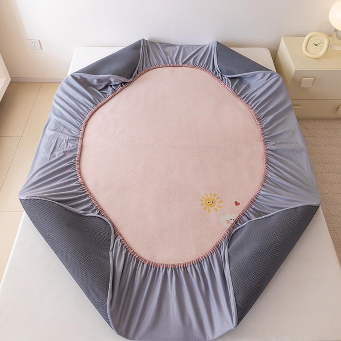 91家纺网 家纺一手货源 找家纺 本希家居 2024新款花漾清新系列高端可水洗冰丝席 小甜美床笠