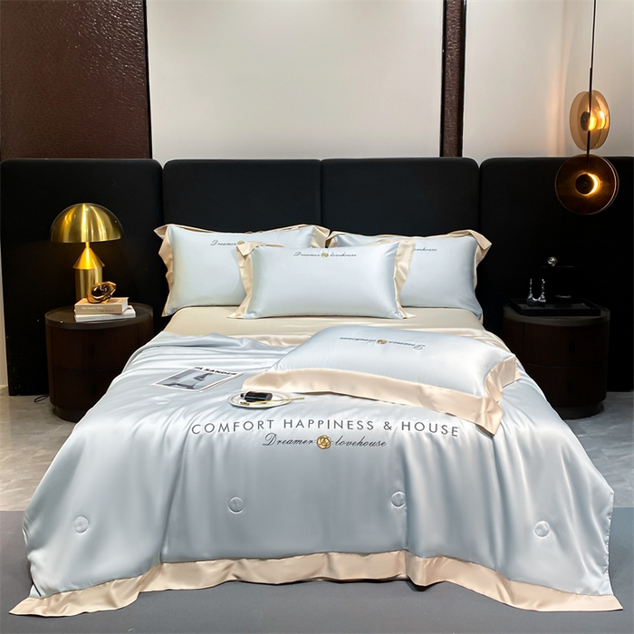 91家纺网 家纺一手货源 找家纺 （总）小久久（小九九） 2024新款水洗真丝刺绣夏被-朵拉