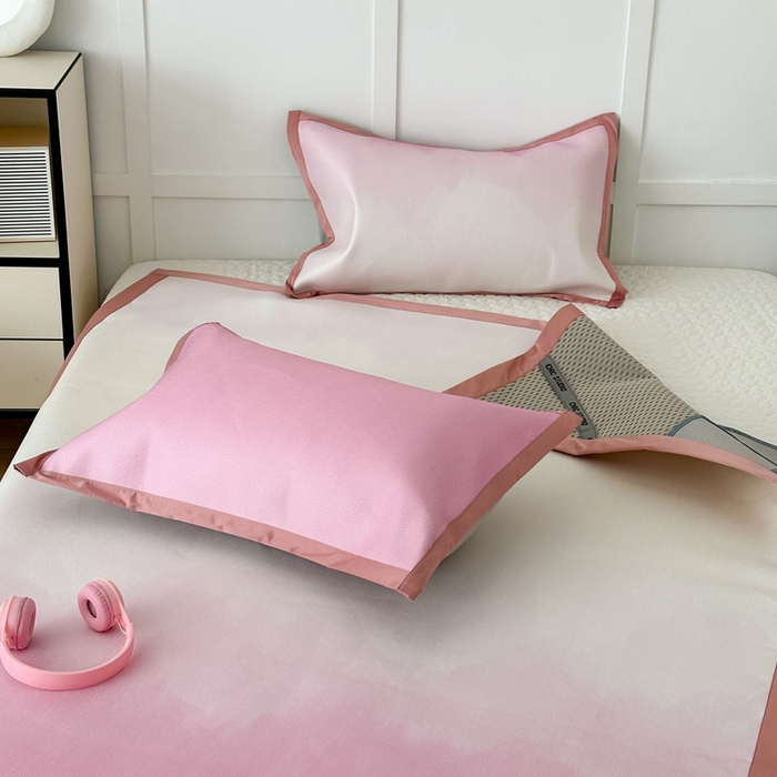 91家纺网 家纺一手货源 找家纺 （总）昔可家纺 2024新款高端数码印花养生冰藤席--马卡龙系列