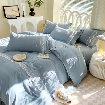 91家纺网 家纺一手货源 找家纺 （总）帛缔思 2024新款雪纺棉四件套