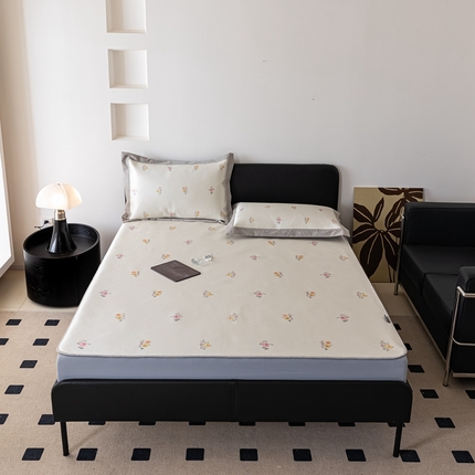 本希家居 2024新款简约轻奢系列高端可水洗冰丝席 清雅床笠