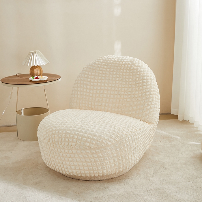 91家纺网 家纺一手货源 找家纺 丝绮鹿 2024新款爆米花系列-雪梨沙发椅套 乳白