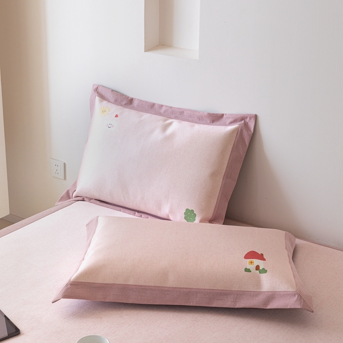 91家纺网 家纺一手货源 找家纺 本希家居 2024新款花漾清新系列高端可水洗冰丝席 小甜美平席