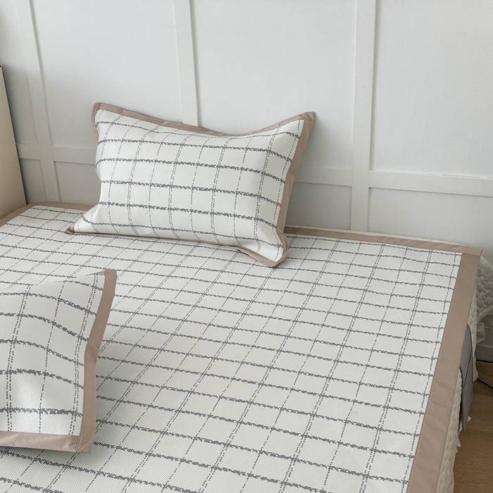 91家纺网 家纺一手货源 找家纺 昔可家纺 2024新款高端数码印花养生冰藤席--简约系列 小香格