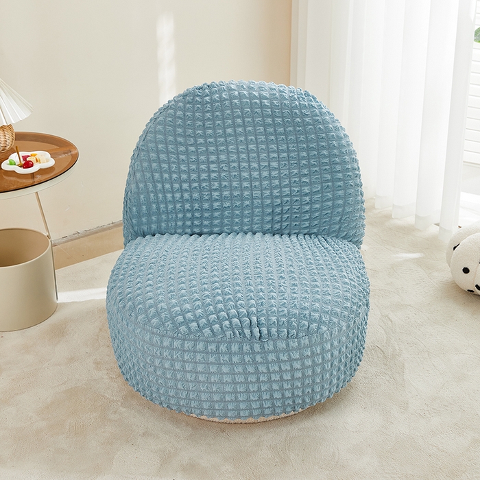 91家纺网 家纺一手货源 找家纺 丝绮鹿 2024新款爆米花系列-雪梨沙发椅套 雾霾蓝