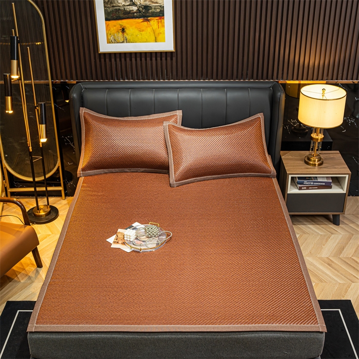 91家纺网 家纺一手货源 找家纺 共鸣沙发垫 2024新款野山藤凉席 野山藤咖色