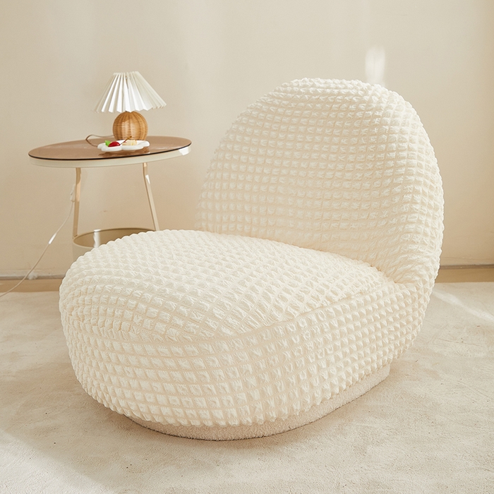 91家纺网 家纺一手货源 找家纺 丝绮鹿 2024新款爆米花系列-雪梨沙发椅套 乳白