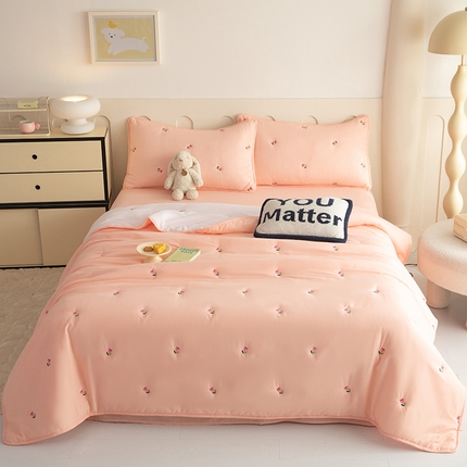 91家纺网 家纺一手货源 找家纺 （总）美达家纺 2025新品刺绣水洗棉夏被四件套