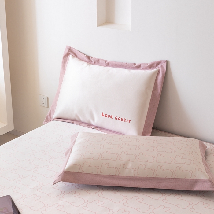 91家纺网 家纺一手货源 找家纺 本希家居 2024新款花漾清新系列高端可水洗冰丝席 小小兔床笠