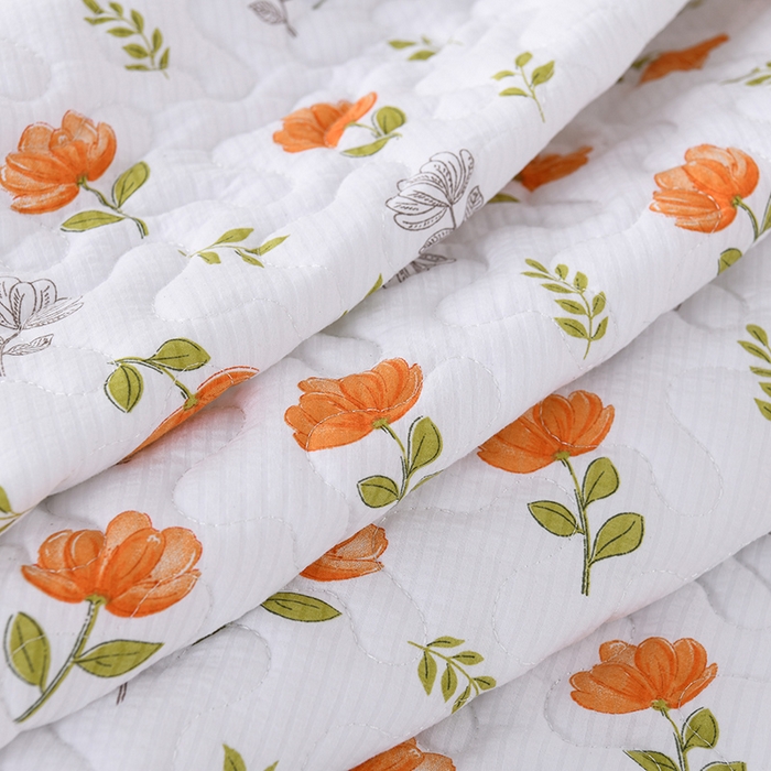 91家纺网 家纺一手货源 找家纺 艾裙海 2025新款云感双层纱床盖四件套 暖心花园