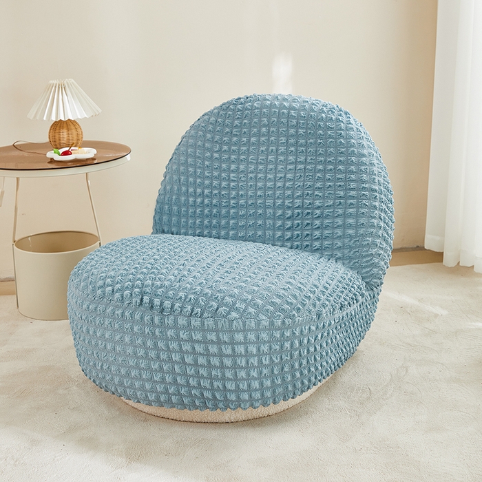 91家纺网 家纺一手货源 找家纺 丝绮鹿 2024新款爆米花系列-雪梨沙发椅套 雾霾蓝