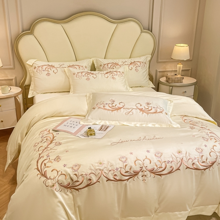 91家纺网 家纺一手货源 找家纺 欧乐蒂 2025新款爱丽丝-高支高密新疆长绒棉-终版 爱丽丝-奶白