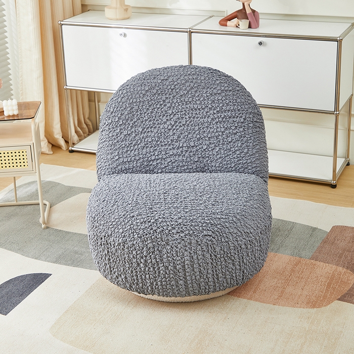 91家纺网 家纺一手货源 找家纺 丝绮鹿 2024新款高端皱皱布系列-雪梨沙发椅套  摩登浅灰