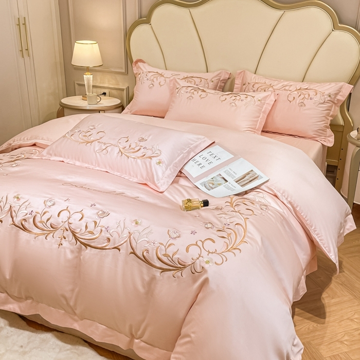 91家纺网 家纺一手货源 找家纺 欧乐蒂 2025新款爱丽丝-高支高密新疆长绒棉-终版 爱丽丝-粉