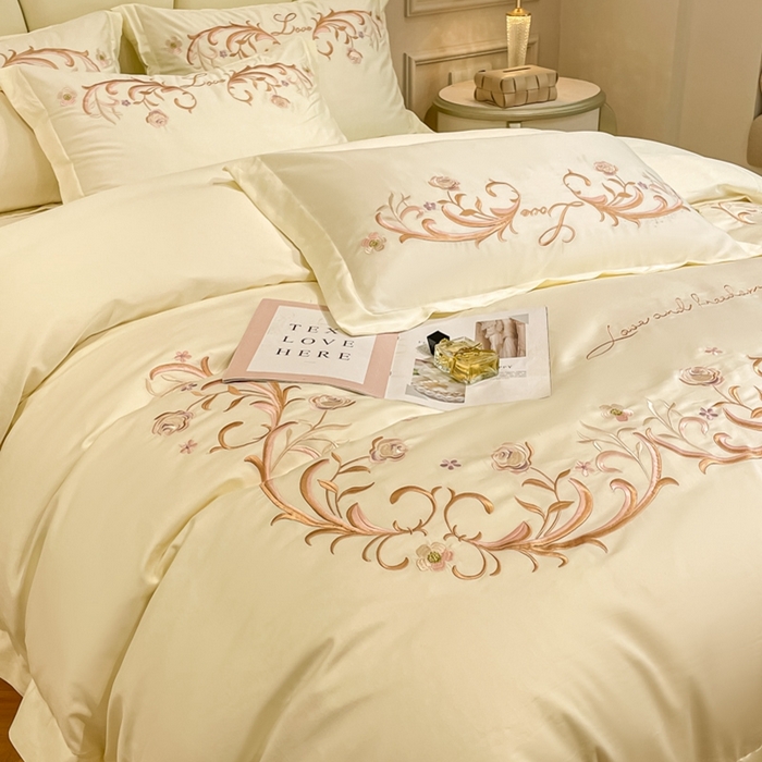 91家纺网 家纺一手货源 找家纺 欧乐蒂 2025新款爱丽丝-高支高密新疆长绒棉-终版 爱丽丝-奶白