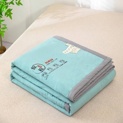 91家纺网 家纺一手货源 找家纺 侨鑫 2024新款A类原棉大豆夏被 绿色
