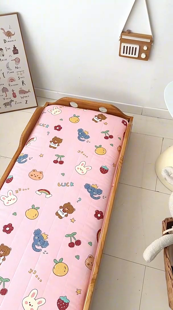 91家纺网 家纺一手货源 找家纺 嗨生活 2025新款加厚一体款可拆款幼儿园床垫儿童床垫 一体款-开心连连看