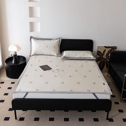 本希家居 2024新款简约轻奢系列高端可水洗冰丝席 清雅平席