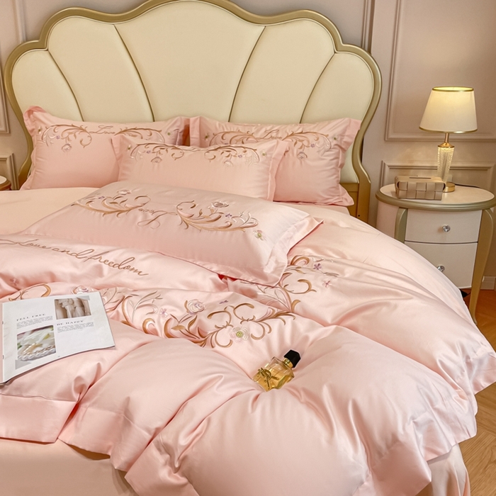 91家纺网 家纺一手货源 找家纺 欧乐蒂 2025新款爱丽丝-高支高密新疆长绒棉-终版 爱丽丝-粉