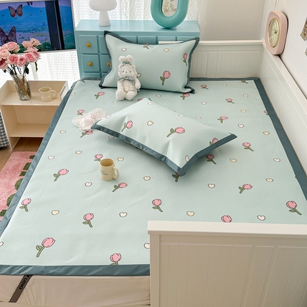 91家纺网 家纺一手货源 找家纺 （总）昔可家纺 2024新款高端数码印花养生冰藤席--卡通系列