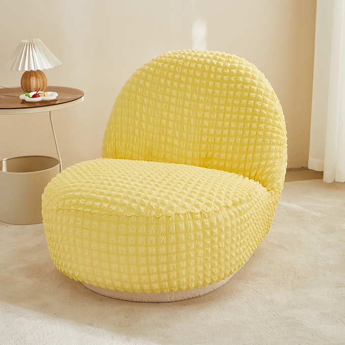 91家纺网 家纺一手货源 找家纺 丝绮鹿 2024新款爆米花系列-雪梨沙发椅套 柠檬黄