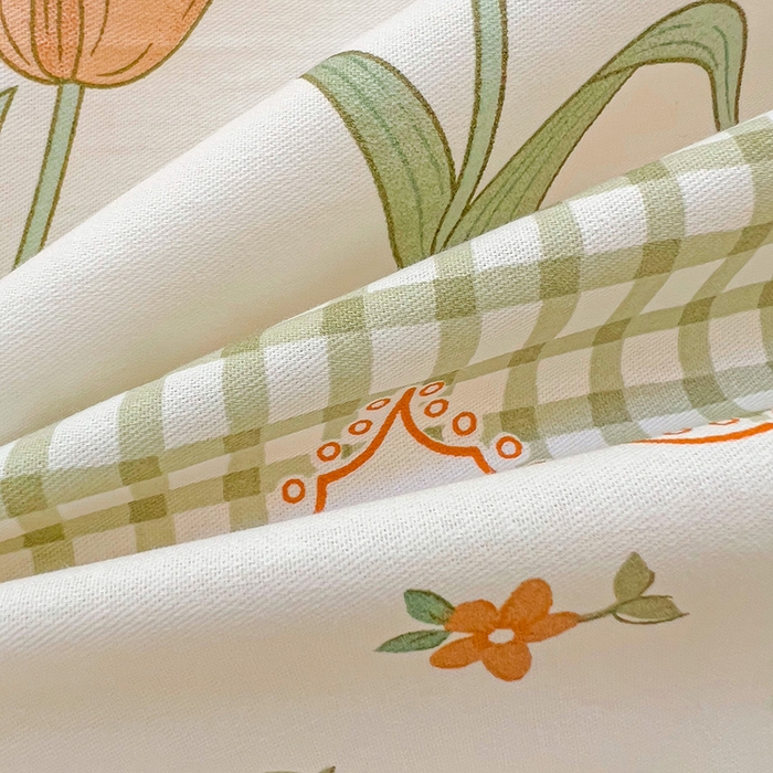 91家纺网 家纺一手货源 找家纺 优选良品 2025新款直播爆款全棉-ins印花系列四件套纯棉三件套床单床笠 甜香花