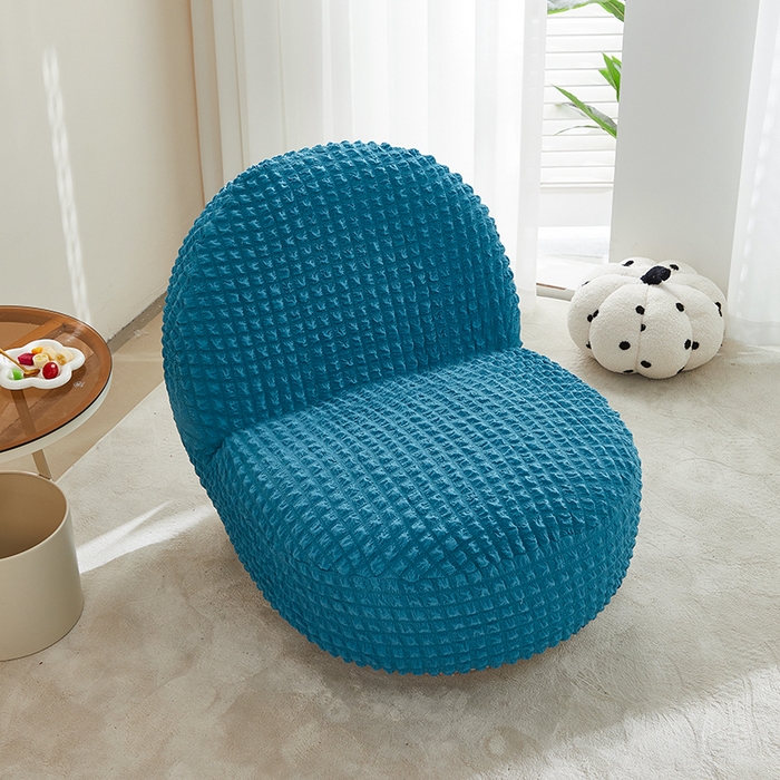 91家纺网 家纺一手货源 找家纺 丝绮鹿 2024新款爆米花系列-雪梨沙发椅套 湖蓝