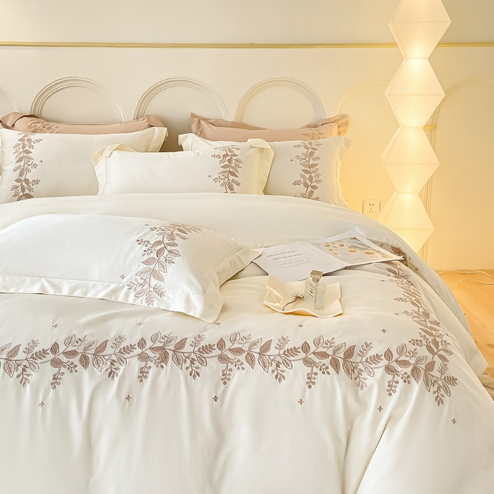 91家纺网 家纺一手货源 找家纺 （总）欧乐蒂 2025新款秘密花园-新疆长绒棉刺绣四件套-终版