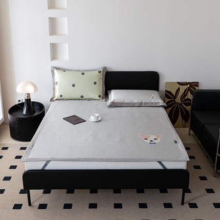 本希家居 2024新款简约轻奢系列高端可水洗冰丝席 修狗平席