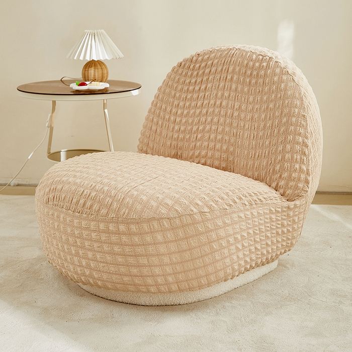 91家纺网 家纺一手货源 找家纺 丝绮鹿 2024新款爆米花系列-雪梨沙发椅套 米黄