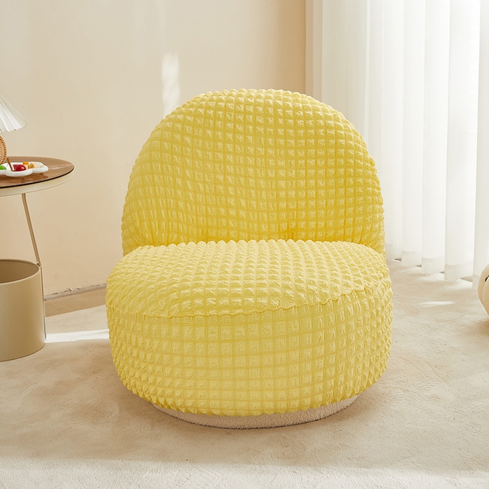 91家纺网 家纺一手货源 找家纺 丝绮鹿 2024新款爆米花系列-雪梨沙发椅套 柠檬黄