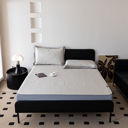 本希家居 2024新款简约轻奢系列高端可水洗冰丝席 波普纹床笠