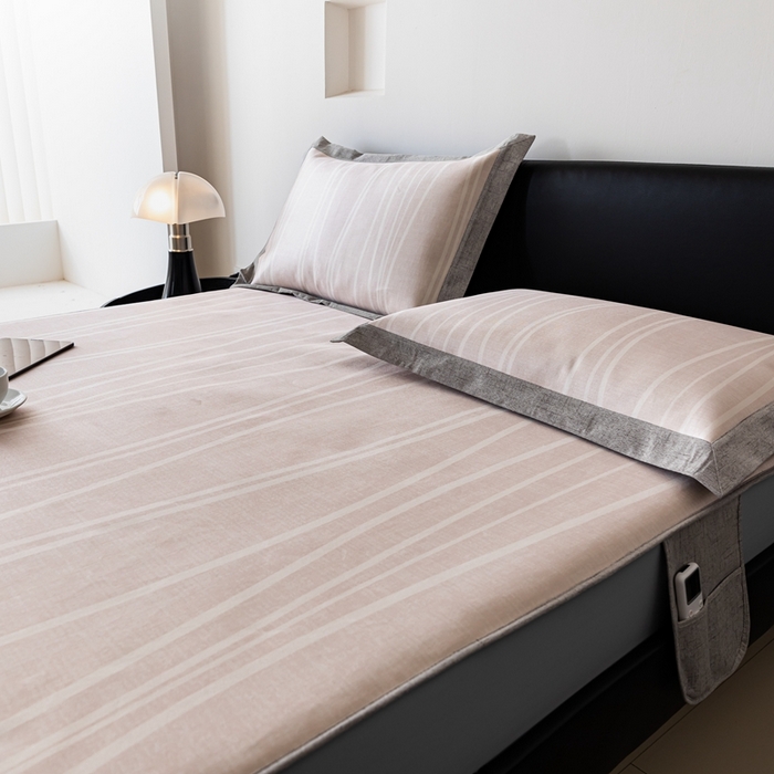 91家纺网 家纺一手货源 找家纺 本希家居 2024新款简约轻奢系列高端可水洗冰丝席 梵克床笠