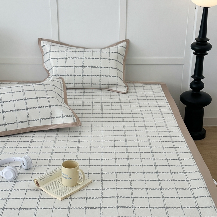 91家纺网 家纺一手货源 找家纺 昔可家纺 2024新款高端数码印花养生冰藤席--简约系列 小香格