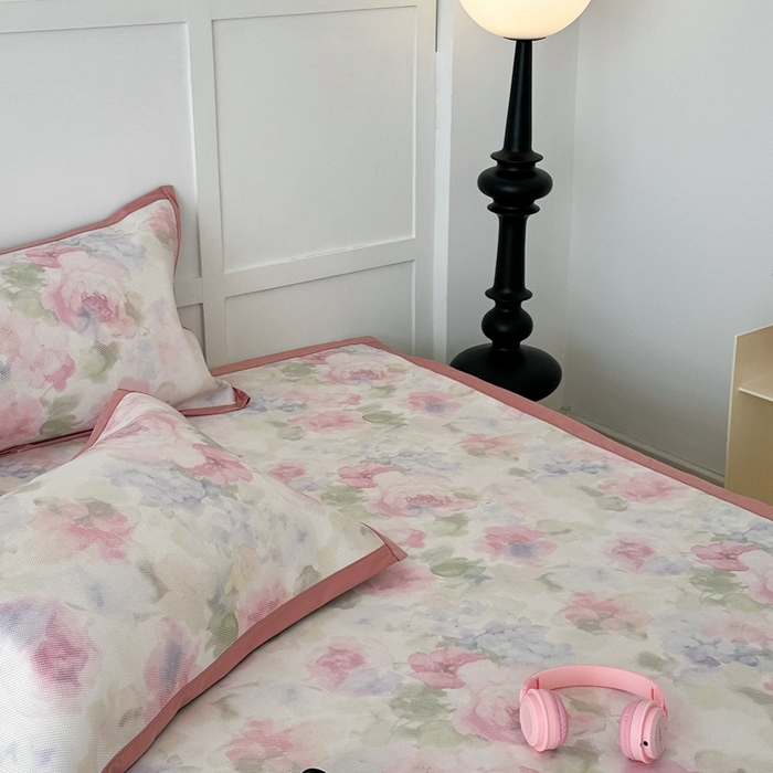 91家纺网 家纺一手货源 找家纺 （总）昔可家纺 2024新款高端数码印花养生冰藤席--简约系列