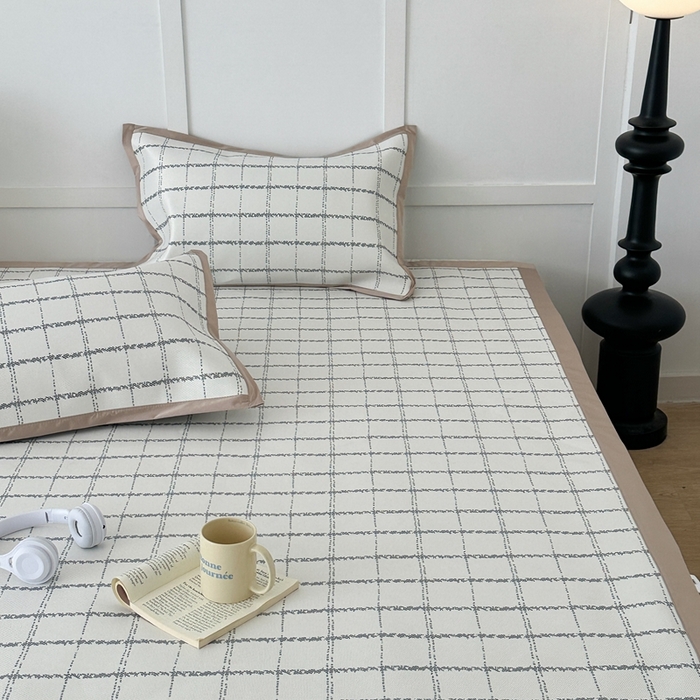 91家纺网 家纺一手货源 找家纺 昔可家纺 2024新款高端数码印花养生冰藤席--简约系列 小香格