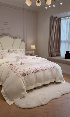 91家纺网 家纺一手货源 找家纺 欧乐蒂 2025新款爱丽丝-高支高密新疆长绒棉-终版 爱丽丝-奶白