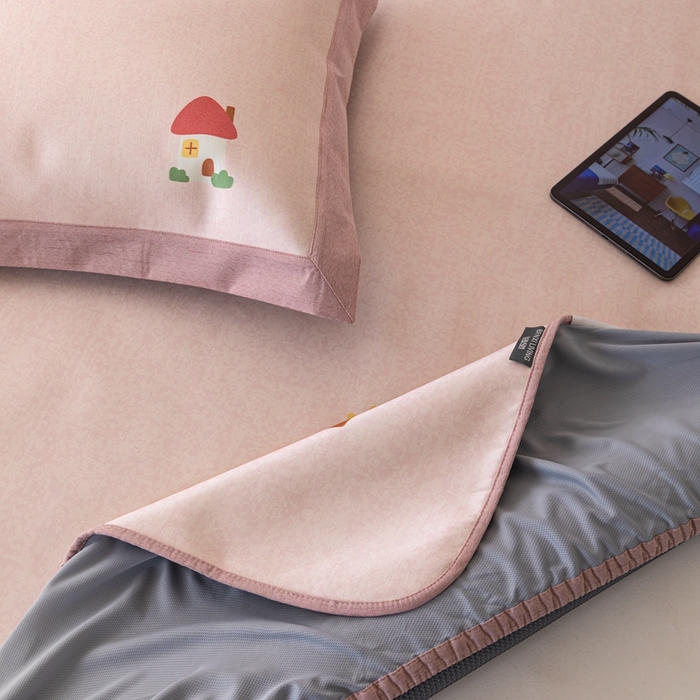 91家纺网 家纺一手货源 找家纺 本希家居 2024新款花漾清新系列高端可水洗冰丝席 小甜美床笠