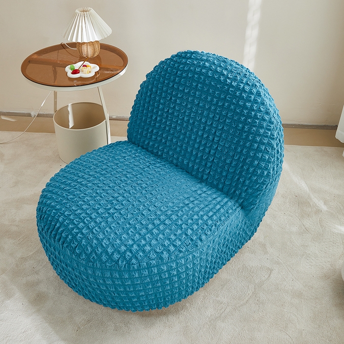 91家纺网 家纺一手货源 找家纺 丝绮鹿 2024新款爆米花系列-雪梨沙发椅套 湖蓝