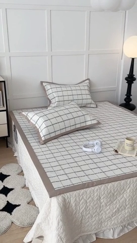 91家纺网 家纺一手货源 找家纺 昔可家纺 2024新款高端数码印花养生冰藤席--简约系列 小香格