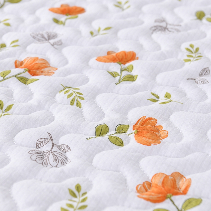 91家纺网 家纺一手货源 找家纺 艾裙海 2025新款云感双层纱单床盖 暖心花园