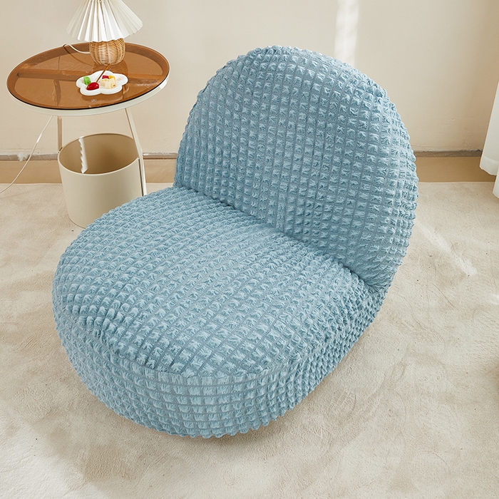 91家纺网 家纺一手货源 找家纺 丝绮鹿 2024新款爆米花系列-雪梨沙发椅套 雾霾蓝