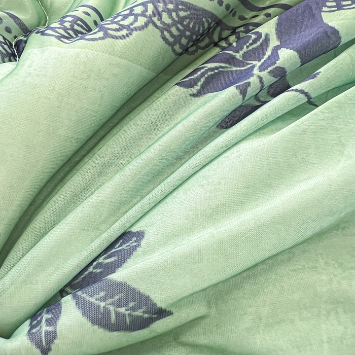 91家纺网 家纺一手货源 找家纺 慕澄家纺 2024新款大版印花乳胶凉席套件-夏被凉席四件套 墨染
