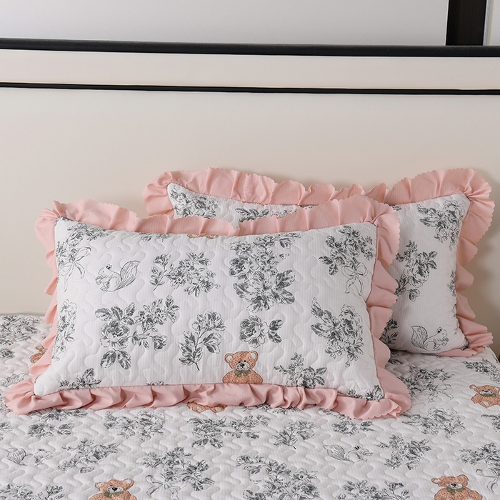 91家纺网 家纺一手货源 找家纺 艾裙海 2025新款云感双层纱单床盖 秘境