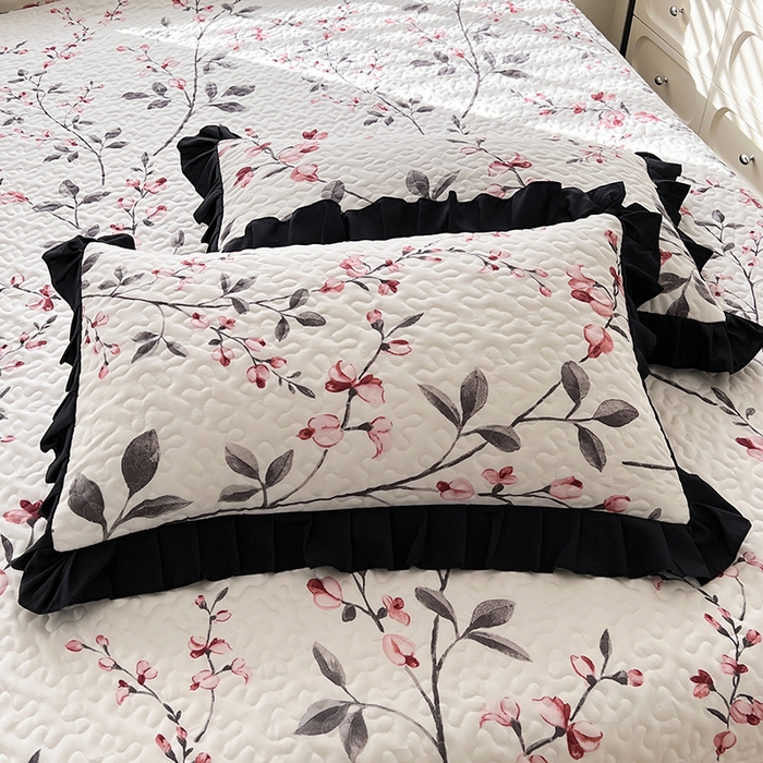 91家纺网 家纺一手货源 找家纺 金盛皇朝家纺 2024新款四季赫本风床盖单件三件四件套 碧水盈枝