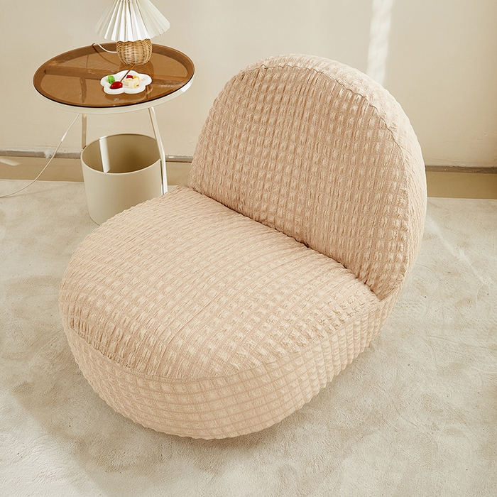 91家纺网 家纺一手货源 找家纺 丝绮鹿 2024新款爆米花系列-雪梨沙发椅套 米黄