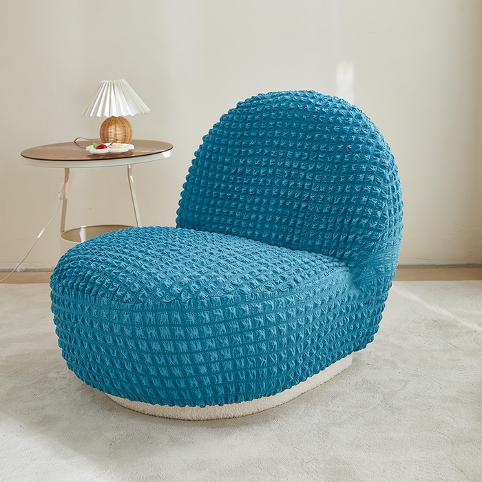 91家纺网 家纺一手货源 找家纺 丝绮鹿 2024新款爆米花系列-雪梨沙发椅套 湖蓝