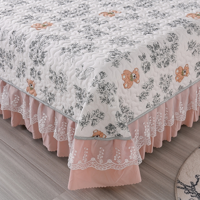 91家纺网 家纺一手货源 找家纺 艾裙海 2025新款云感双层纱单床盖 秘境