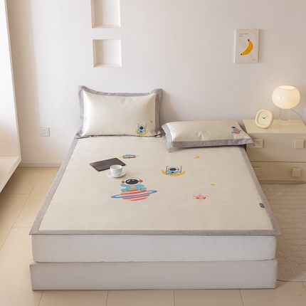 本希家居 2024新款花漾清新系列高端可水洗冰丝席 自由宇航员平席