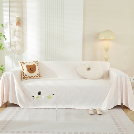 91家纺网 家纺一手货源 找家纺 （总）共鸣沙发垫 2024新款凉豆豆小熊沙发巾